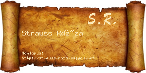 Strauss Róza névjegykártya
