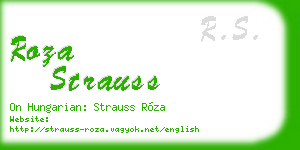 roza strauss business card